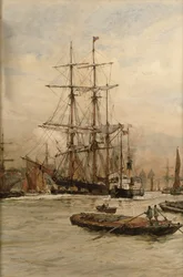 Sul Tamigi sotto Greenwich, c.1905